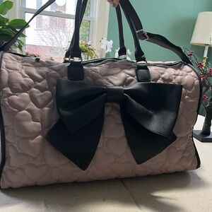 Betsy Johnson overnight travel bag. Oversized.